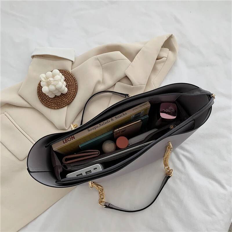 Casual Handbag Big Tote Leather For Ladies New Elegant Shoulder Bag Handbags Women Bags Designer Sac