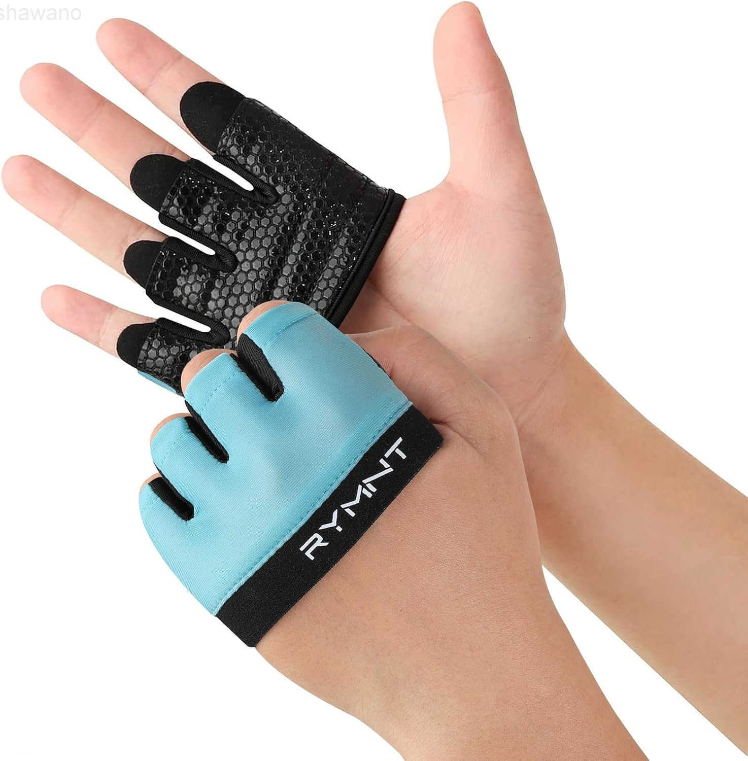 Minimal Workout GlovesShort Micro Weight Lifting Gloves Grip Pads with Full Palm Protection Extra Grip for Men Women WeightliftingGymCross TrainingPow