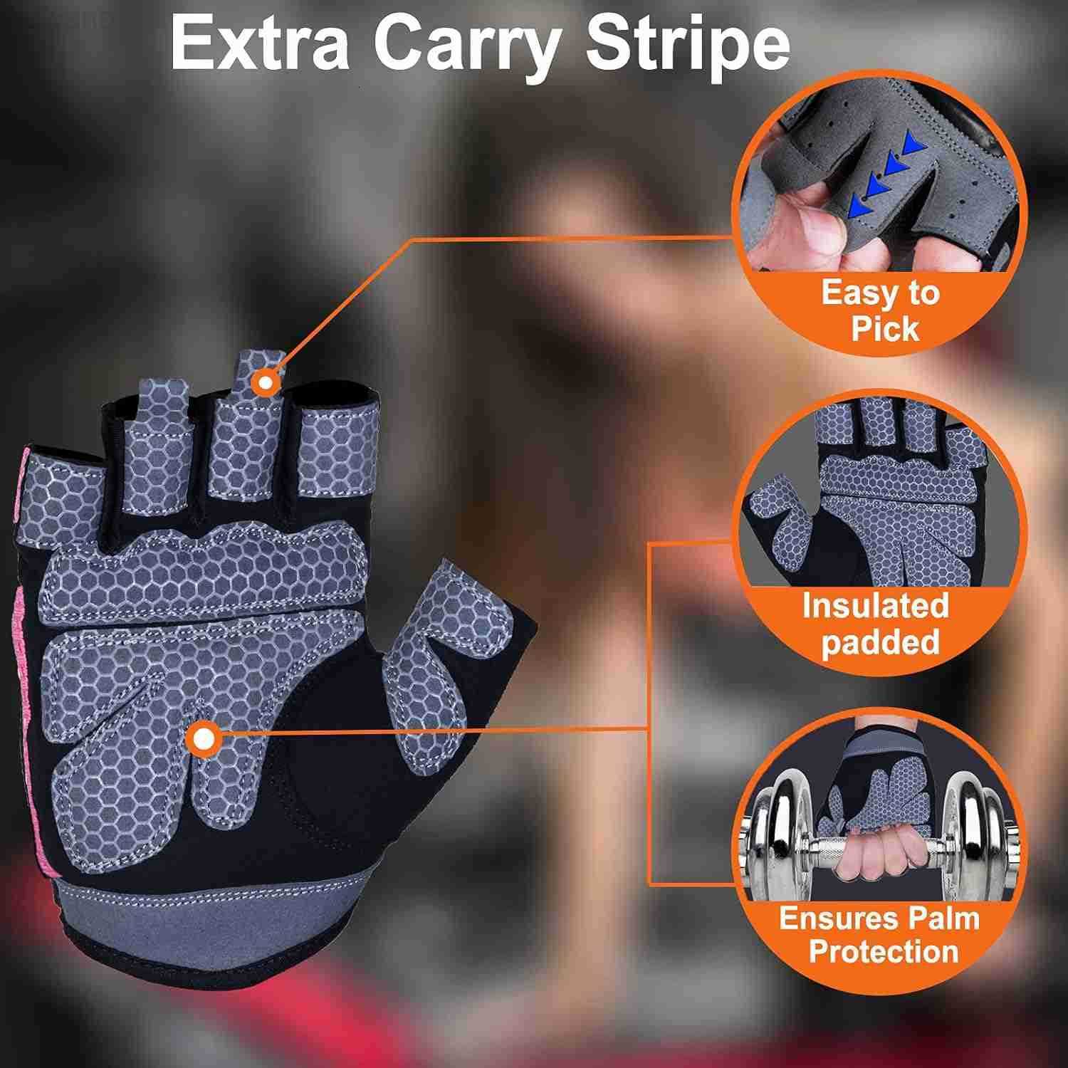 Weight Lifting Gloves for Men Women Gym Gloves with Wrist Wrap Support for Workout Training Exercise Fitness Hanging Pull ups for Dumbbell CyclingW250