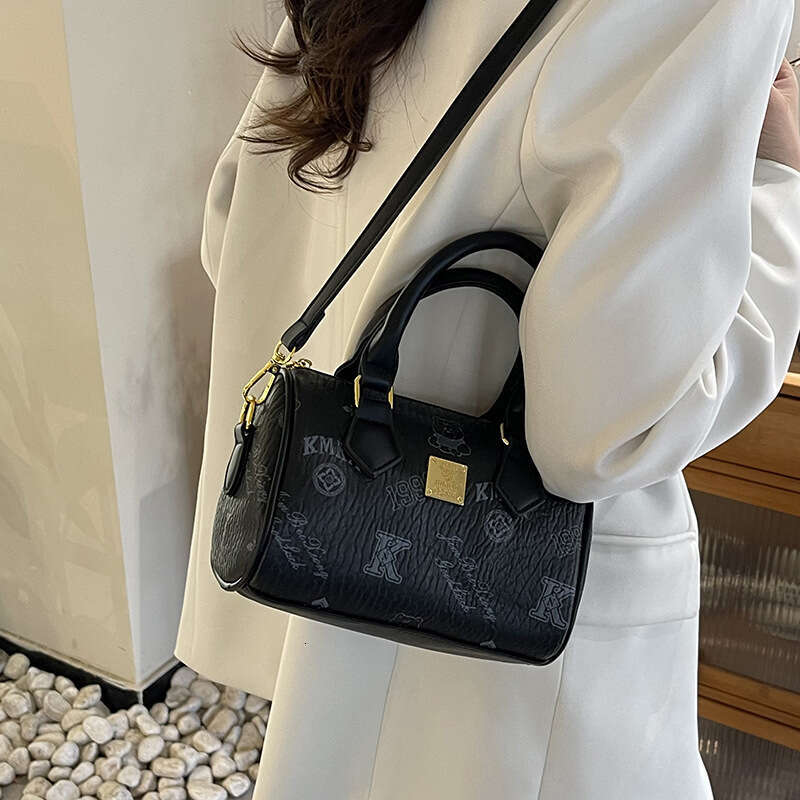 Designer Bag Women Crossbody Bags Cylinder Small Bags for Women 2025 New Printed Boston Bag Shoulder Bag Crossbody