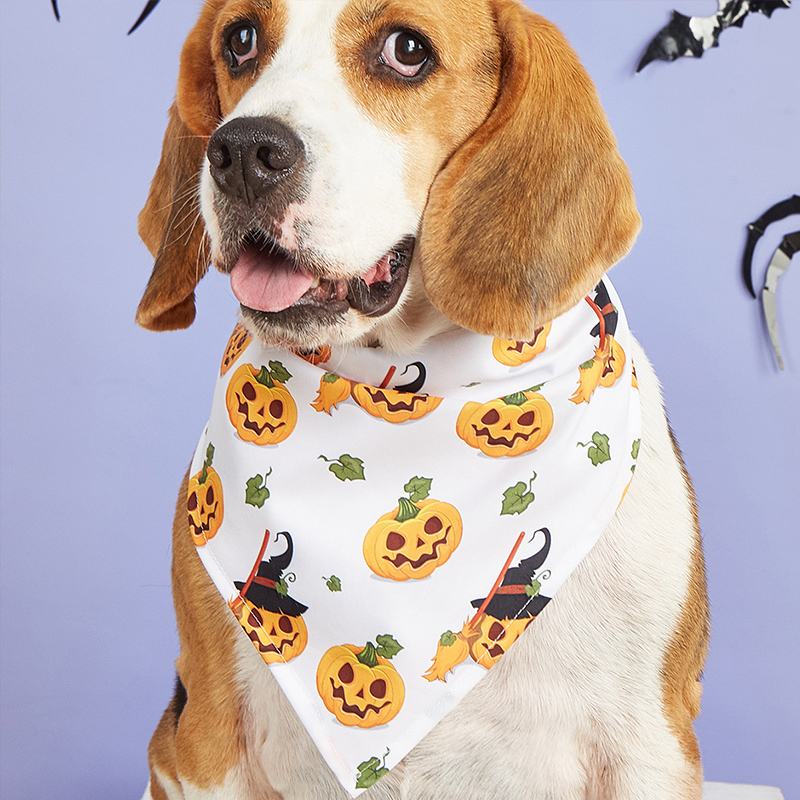 Halloween Fun for Furry Friends Adorable Ghost Bib Dog Costumes Cozy Pet Wear