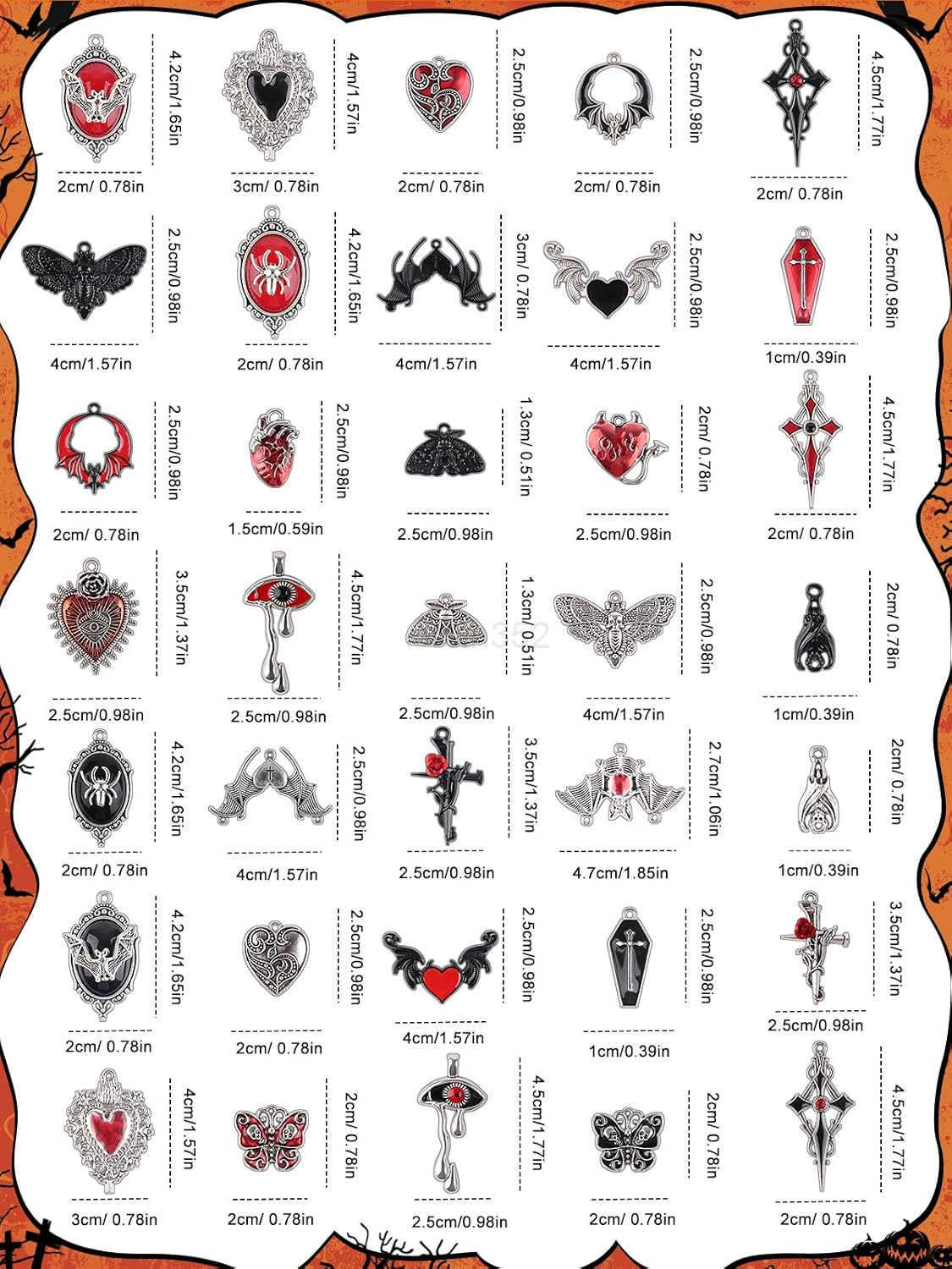 Halloween Charms for Jewelry Making Coffin Skull Alloy Dangle Earring Pendant Charms for Halloween Party DIY Jewelry Necklace SuppliesW250911