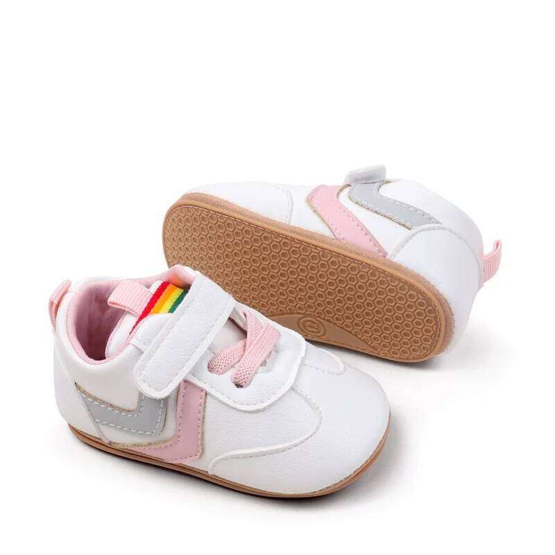 Citgeett Spring Infant Baby Boys Girls Sneakers Contrast Color Soft Non-Slip First Walking Fall Shoes