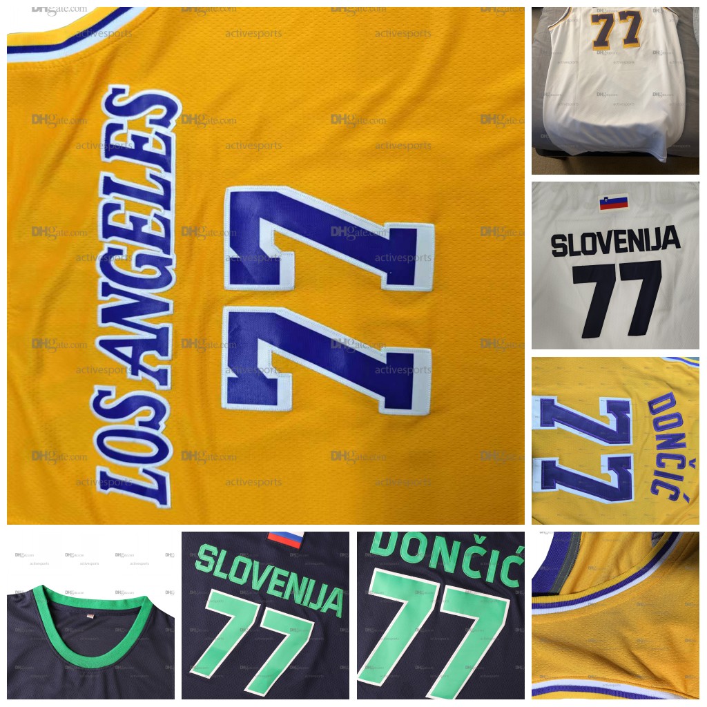 IN STOCK Mens 77 Doncic Basketball Jersey Stitched Name Number