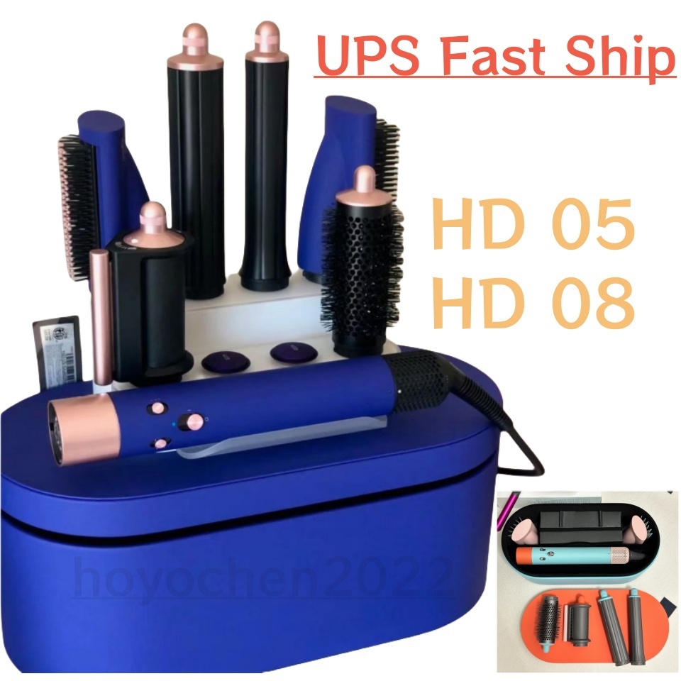 High-Powered Professional Ionic Electric Curling Iron with Hair Dryer Combo - Salon Grade HD15, HS01, HS05