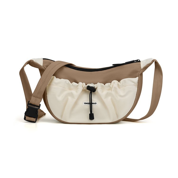 Fashion Pleated Commuter Luxury Bag Dumpling Bag Free Shipping Capacity Lightweight Simple Shoulder Bag Designer Bag Design Color Block Handheld Cross