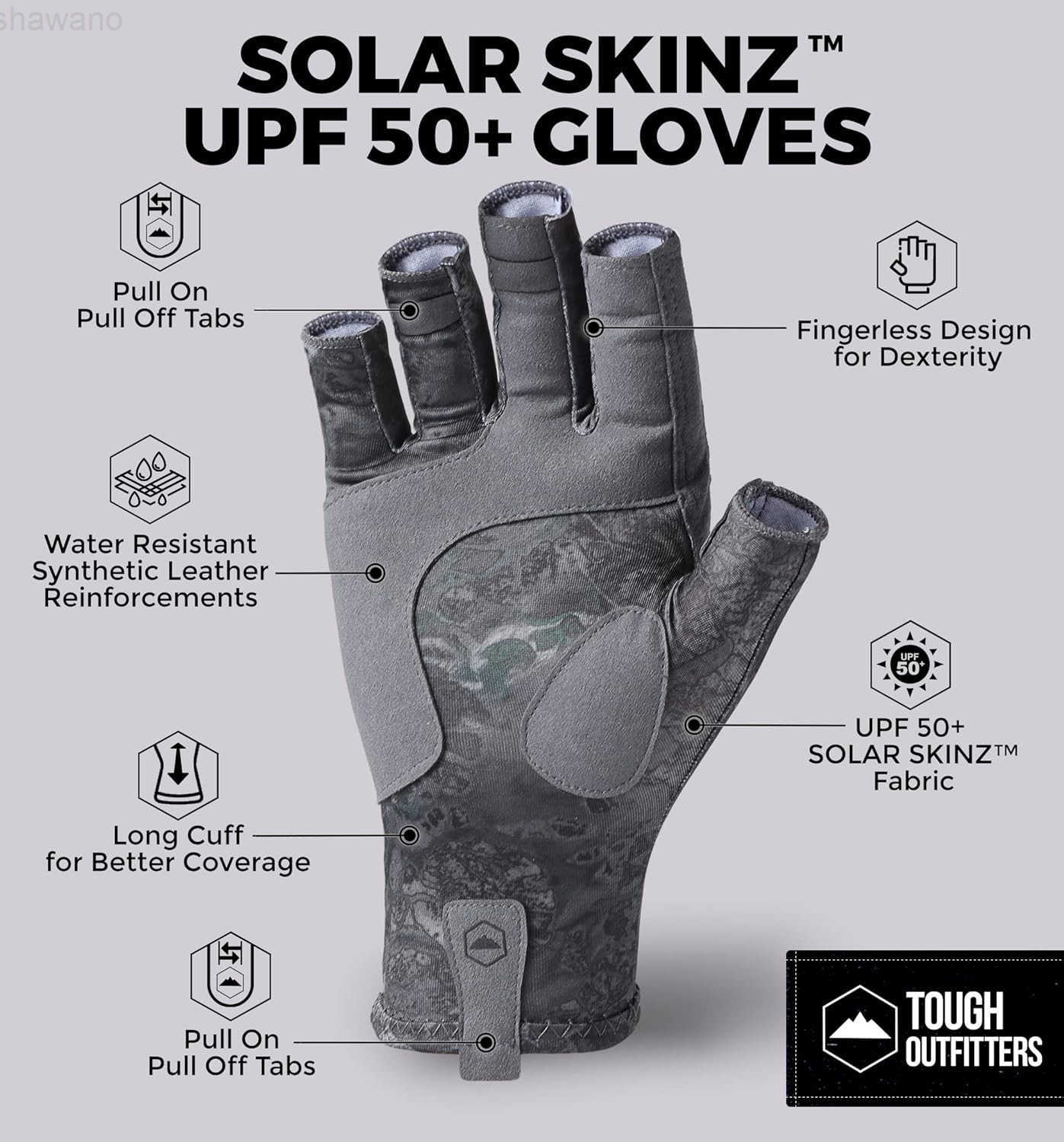 Outdoors UV Fishing Gloves Fingerless Kayaking Sailing UPF 50 Sun ProtectionW250911