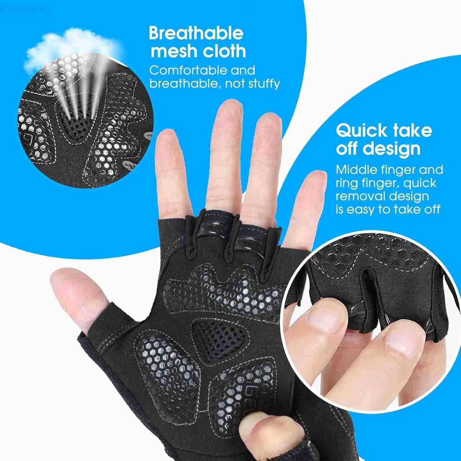 Workout Gloves Suitable for Men and Women Full Palm Protection Exercise Gloves for Weight Lifting Cycling Gym Sessions Workout Training Gym Gloves wit