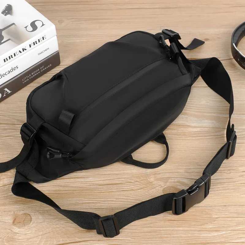 Men multifunctional laptop waist packs trendy computer messenger bag men Sports chest bag large capacity diagonal shoulder bag Z250911