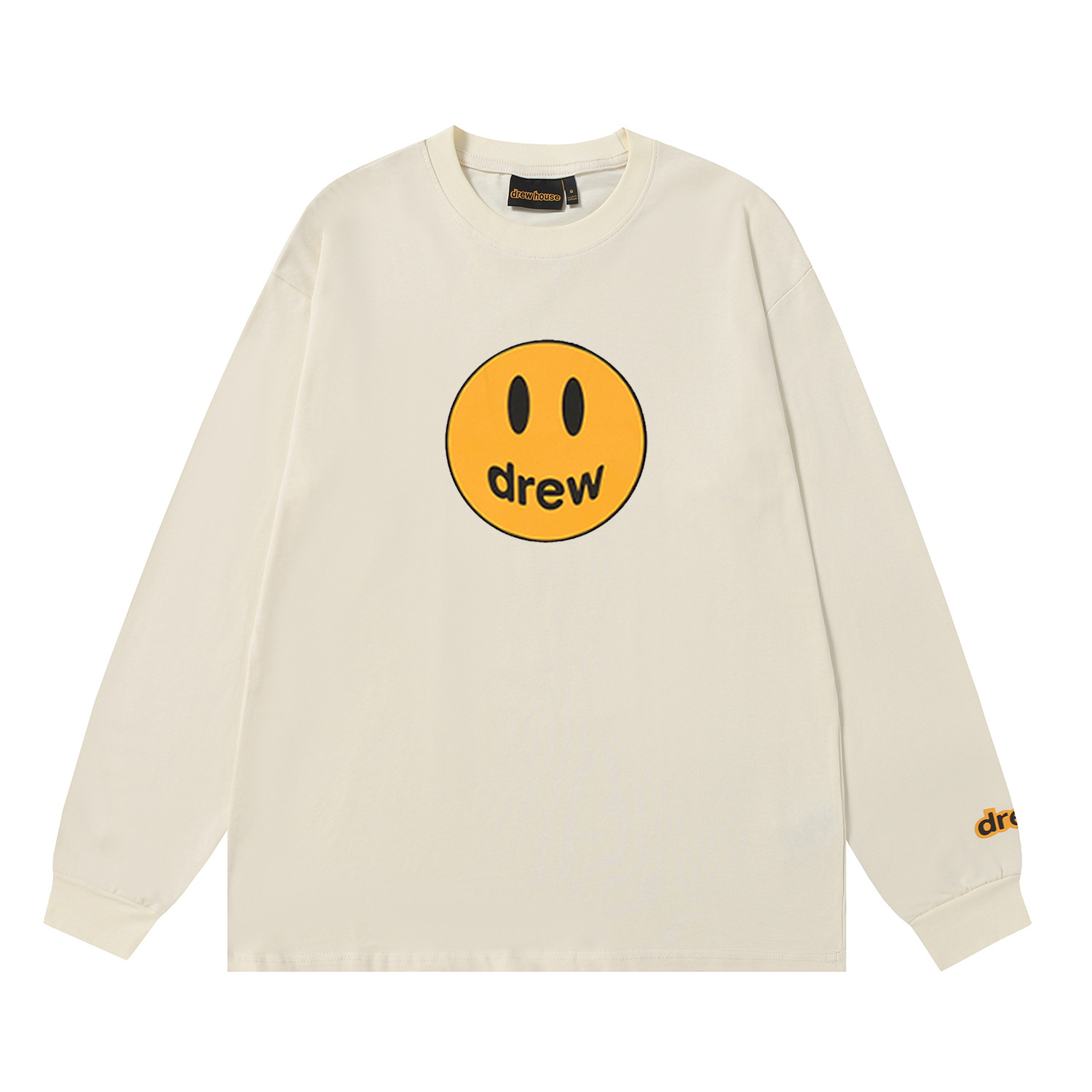 Drew House New drew Classic smiley face T Shirt Men's and Women's Long Sleeve Tshirt Designer Luxury