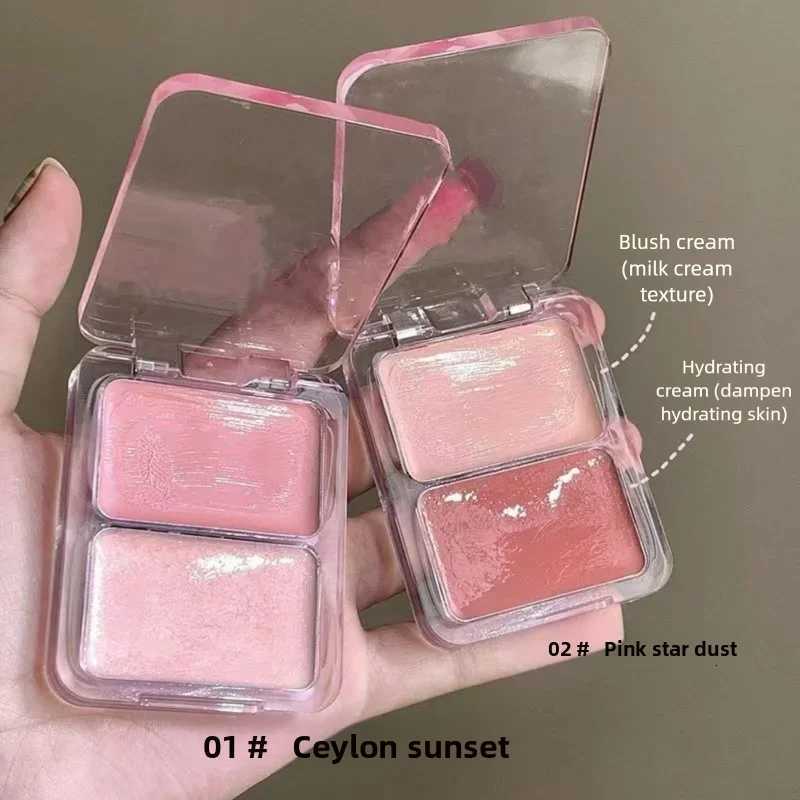Water Light Blush Cream Milk Tea Color Long Lasting Waterproof Moisturizing Cheek Tint Face Contouring Makeup W250911