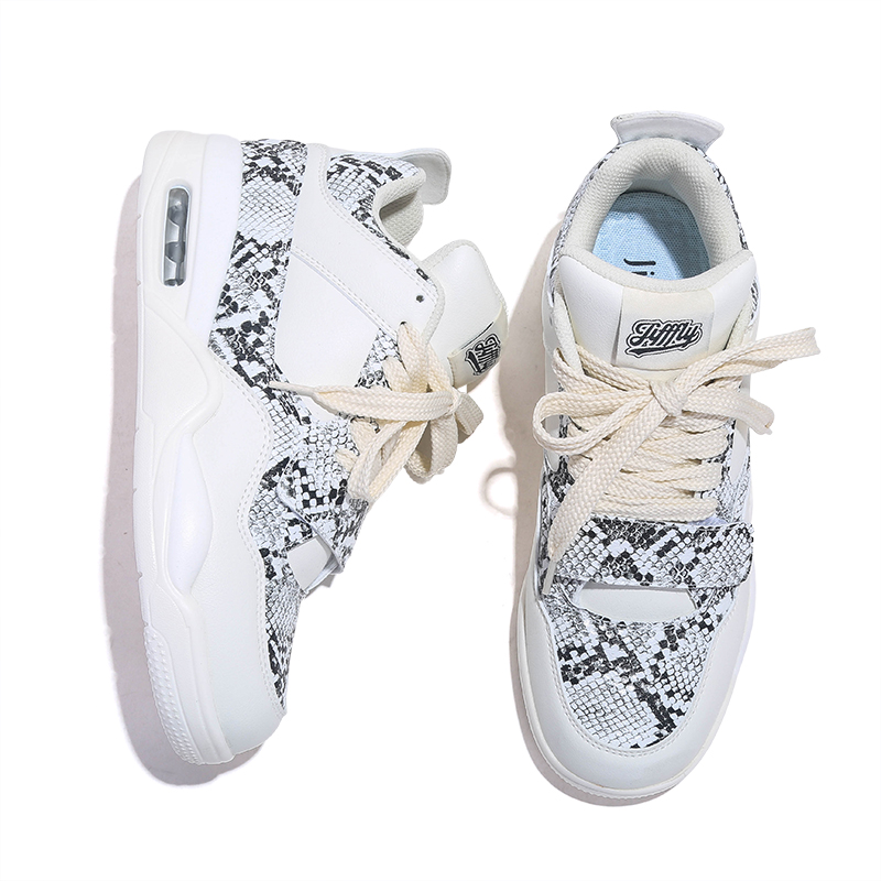 Jifffly Men's Sneakers 2025 Summer New National Trend Python Pattern Versatile Sports Couple Style Trendy Shoes