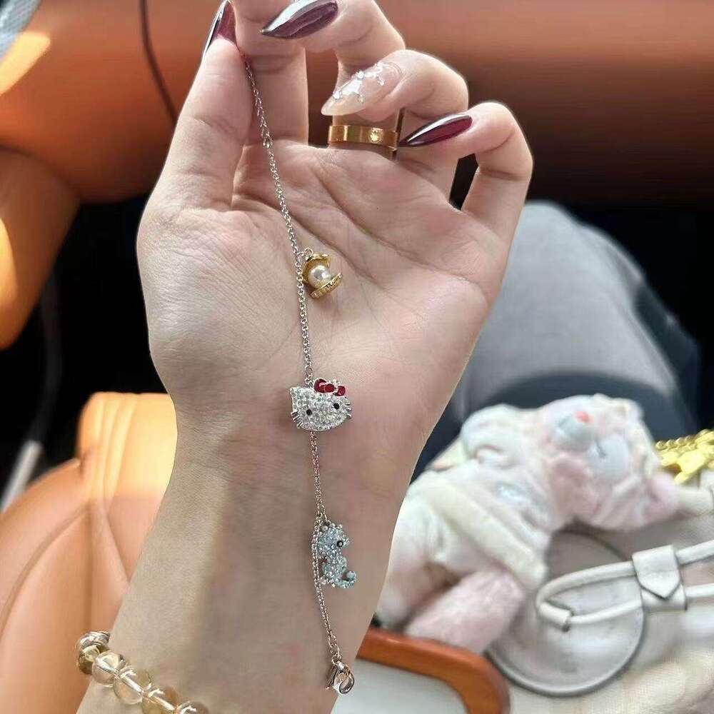 Korean Four-Petal Zircon Flower Light High-End Feel Elegant Adjustable Bracelet New Style Women's Jewelry