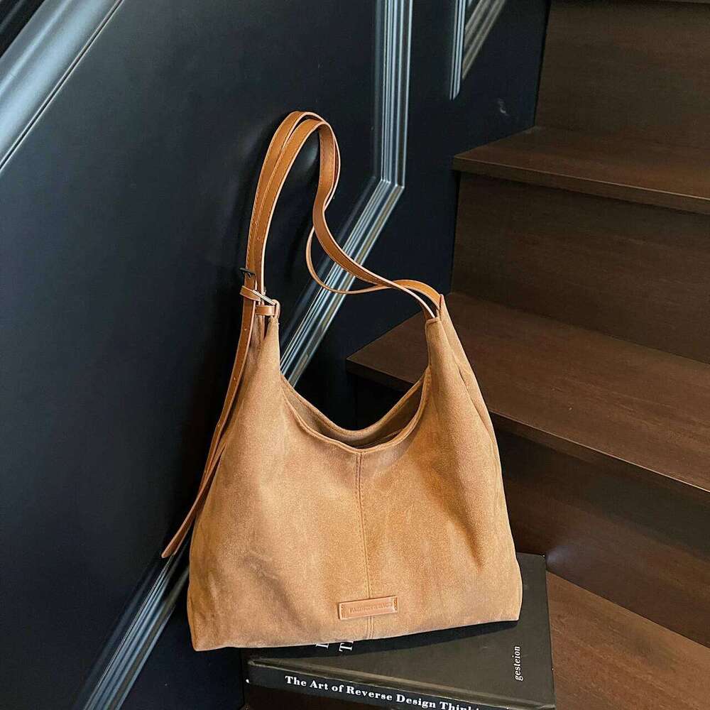 Vintage Handbag Purse For Women Suede Shoulder Causal Crossbody Bags Female Designer Clutch Ladies Crescent Hobo Bag