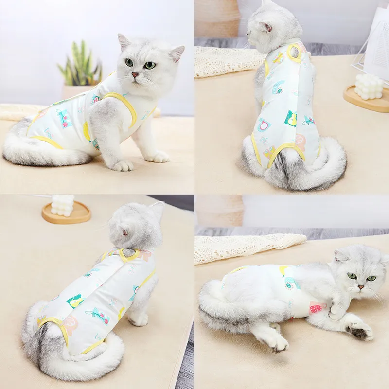 Pet Cat Clothes Dress Cat Retrieve After Surgery Clothing Pet Wound Anti-mite Sterilization Pet Supplies Surgical Recovery