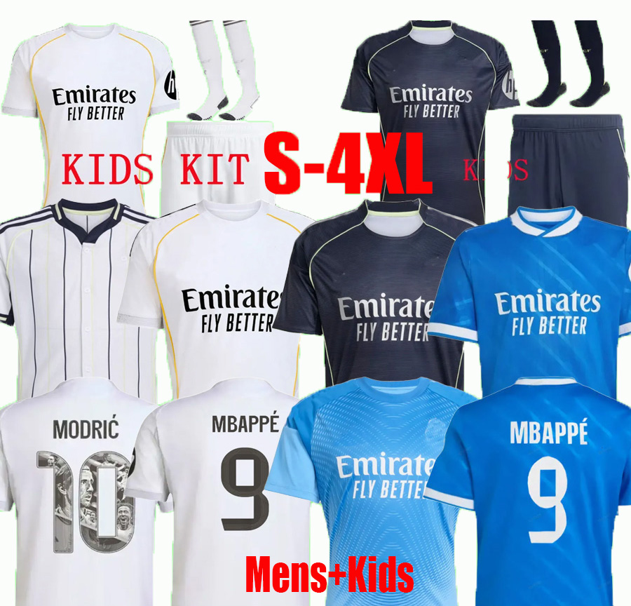 Reals Madrid Soccer jerseys MBAPPE Jersey BELLINGHAM shirt TRENT VINI JR football shirt Valverde Endrick RODRYGO Arda Guler Courtois Trent reals kids kits 25 26
