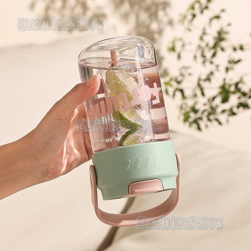 Celebrity Summer Water Cup for Women Student Straw Cup Portable Flower Tea Cup Office Tea and Coffee Cup H250911