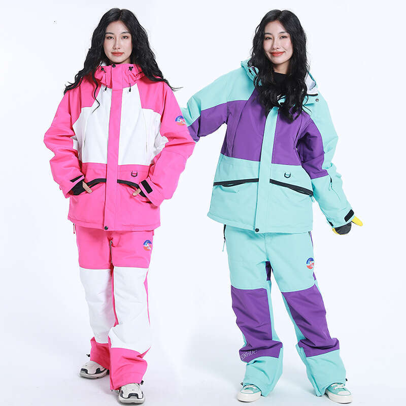 Women's Men's Professional Snowboard Snowsuit Double Board Warm Thick Windproof And Waterproof Outdoor Skiing Equipment