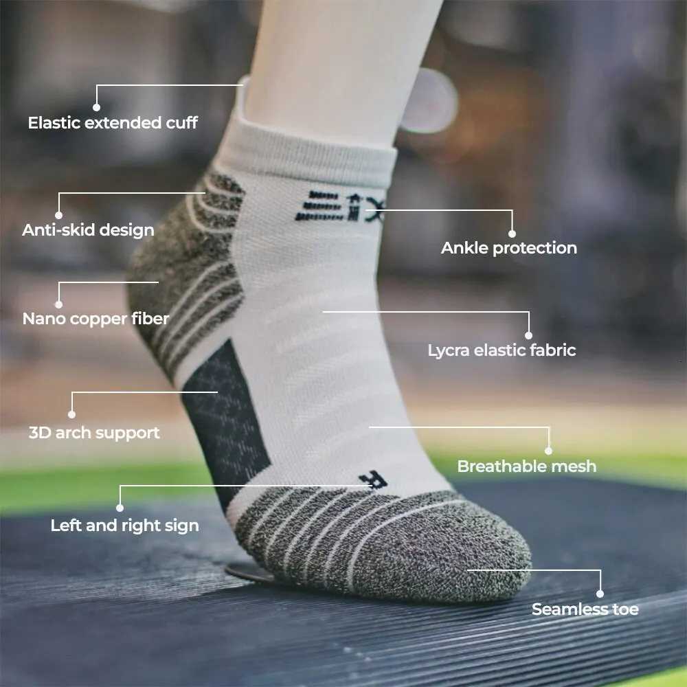 Nano Copper Fiber Deodorant Antibacterial Men Socks Running Climbing Summer 2025 MTB Cycling Bicycle Basketball Sports Sock D250911