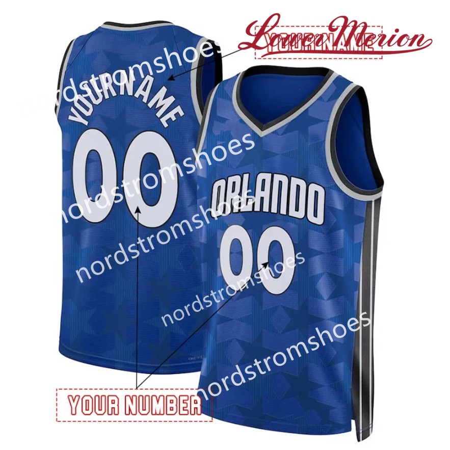 5 Banchero 2025-26 Jerseys Custom Suggs Wagner da Silva Bitadze Caldwell-Pope Carter Jr. Harris Howard Isaac Joseph McClung Thompson Wagner Stitched