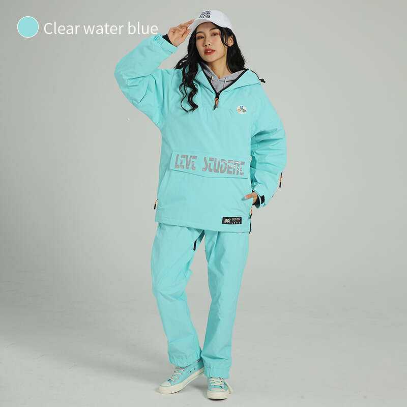 Snowsuit Set Snowboard Female Male Couple Snowfield Control Thickened Warm Winter Wind And Waterproof