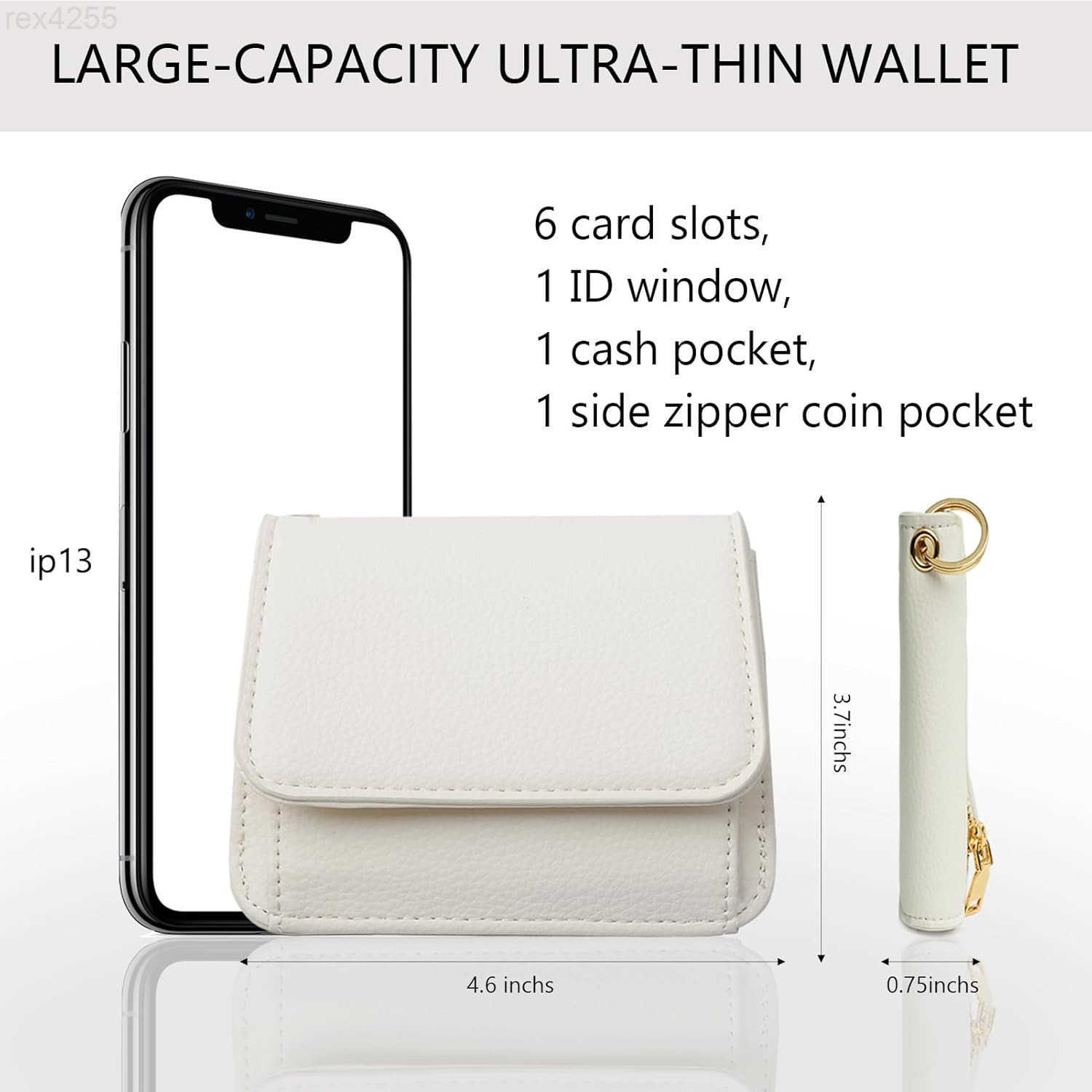 Wallet RFID Wristlet Wallets for WomenSmall Wallets Woman Key Chain Wallet with Coin Pocket and Id WindowW250911