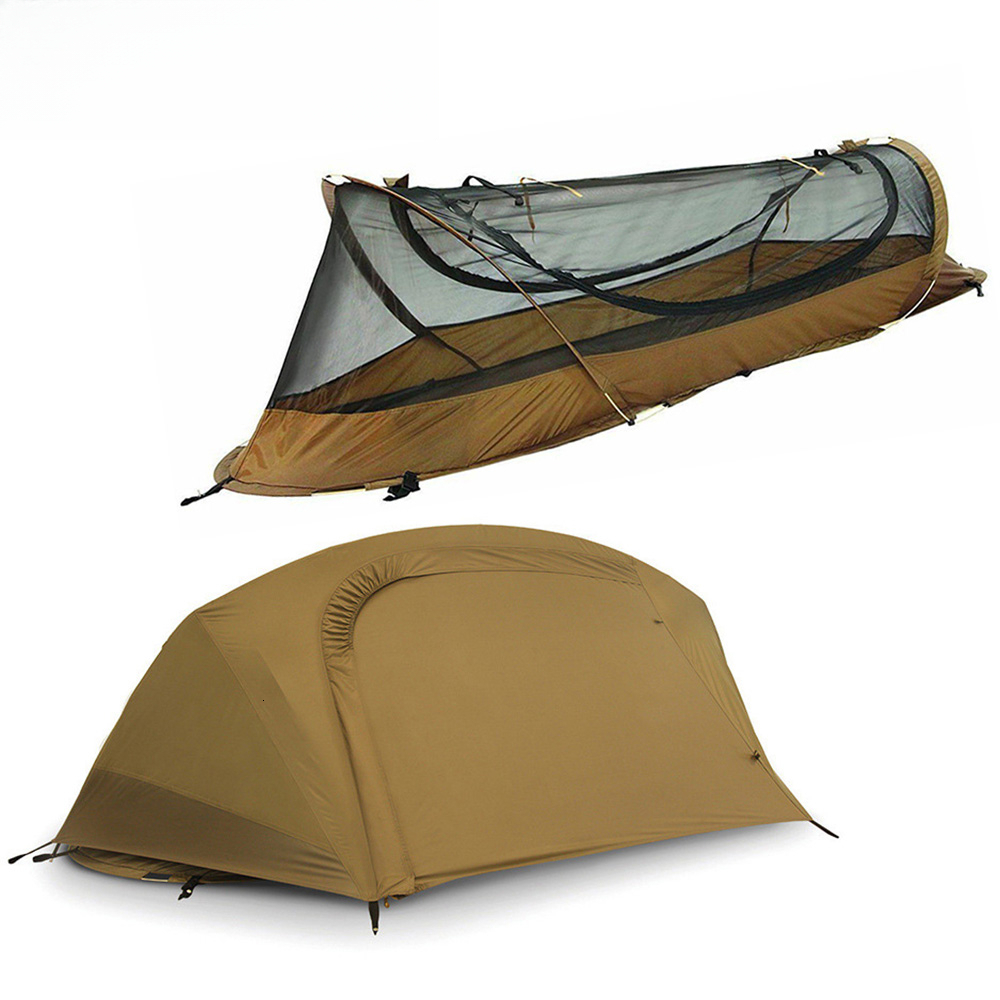 Outdoor Single-Person Lightweight Tent Nylon Tactical Shelter Marching Bed Mosquito Net Anti-Mosquito Waterproof Field