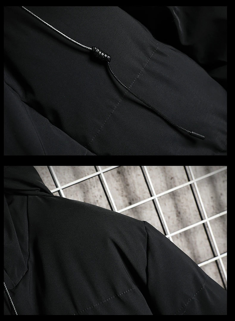 Winter midlength mens Korean version trendy cottonpadded jacket oversized parka windbreaker 250911