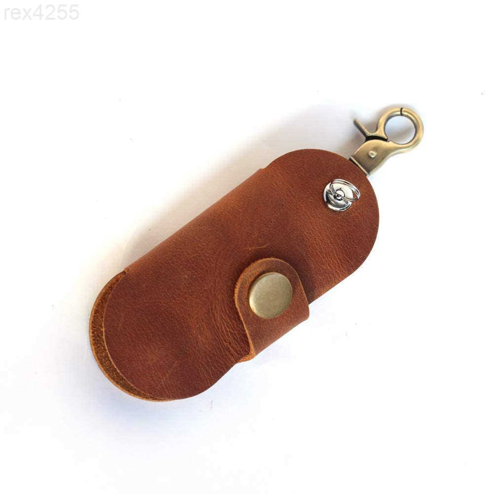 Version of Simple Multifunctional Leather Key Organizer Door Key Car Key Case Handcrafted Key Holder with KeyringW250911
