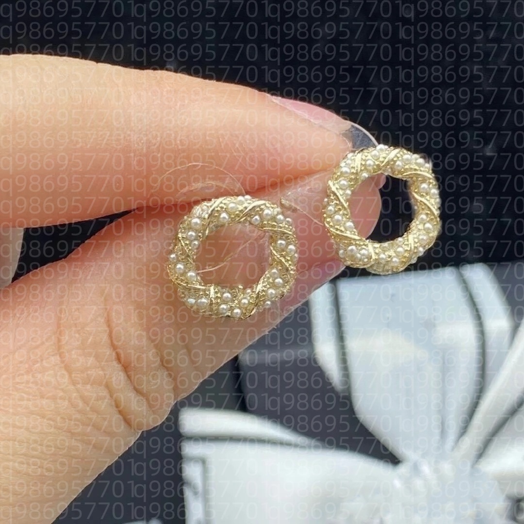 Earrings designer for women Earrings Mini Small Full Diamond Letter earring C Female Sweet Luxury women jewelry earrings designer with box AAA
