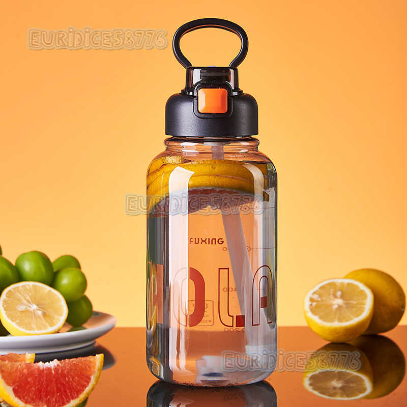 Summer Sports Water Bottle for Men and Women Outdoor Plastic Water Bottle Portable High Temperature Resistant Plastic Cup Simple and Stylish Space Cup