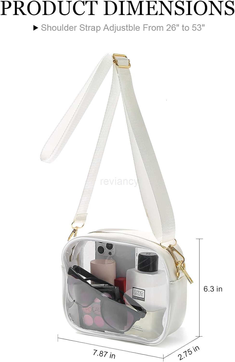 Clear Bag Stadium Approved Crossbody Transparent Bag for Concerts Sports Events Purses for Men WomenW250911