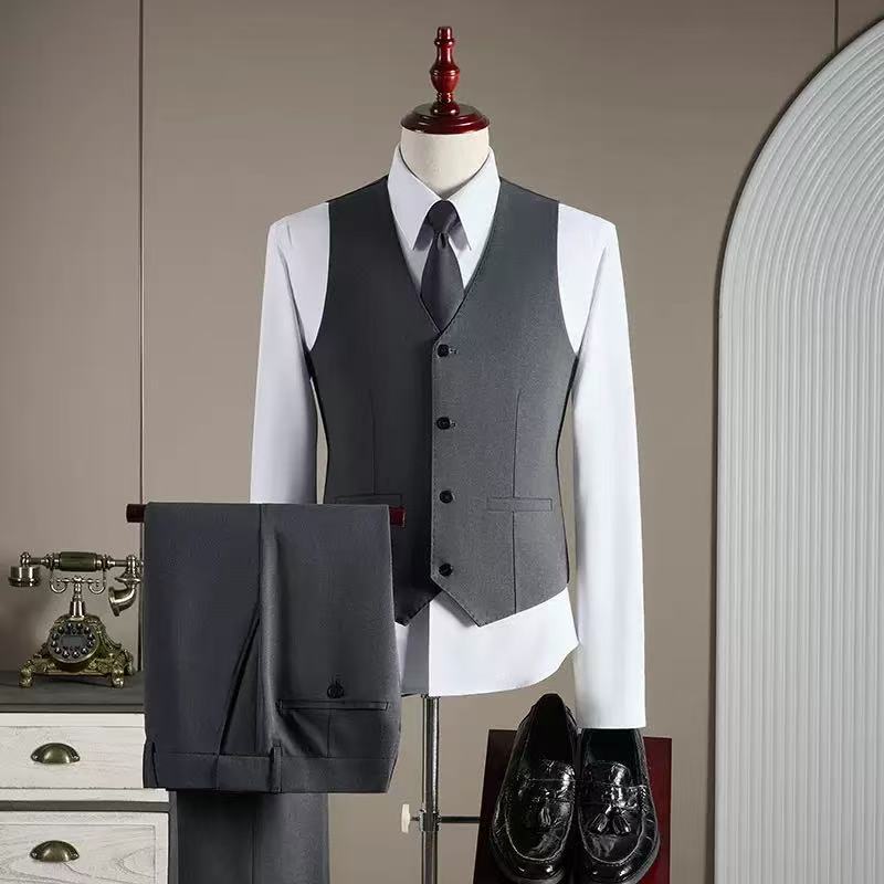 T1722 Men's Casual Suit Business Solid Color Suit