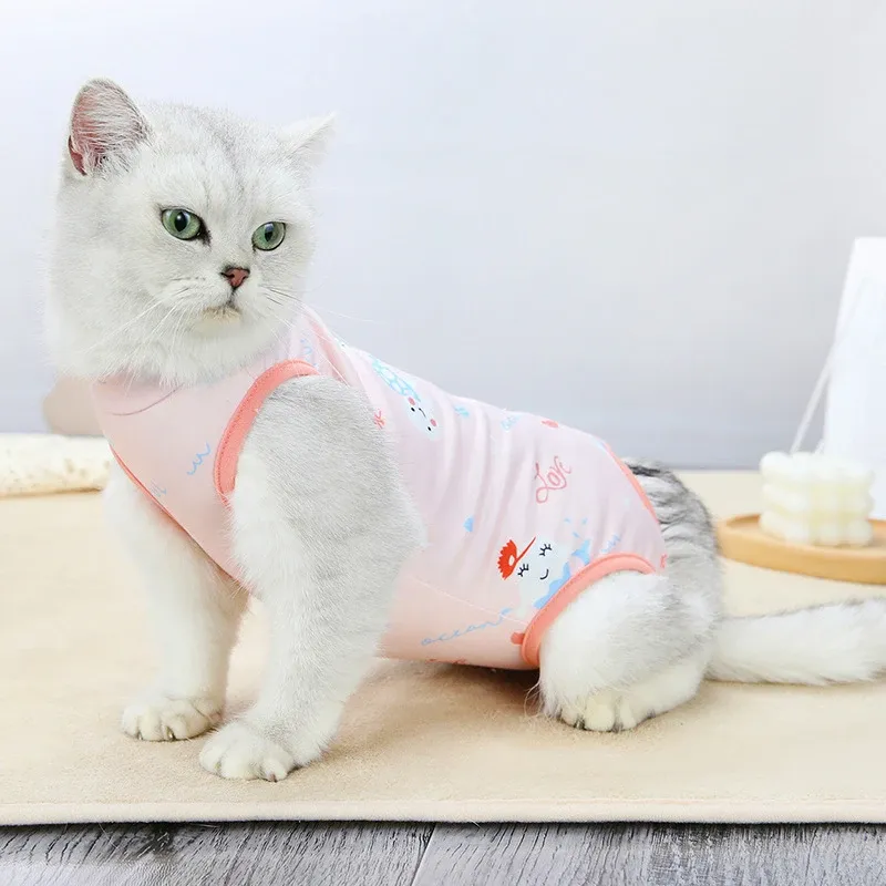 Pet Cat Clothes Dress Cat Retrieve After Surgery Clothing Pet Wound Anti-mite Sterilization Pet Supplies Surgical Recovery