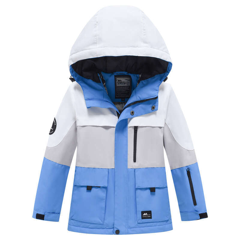 Children's Ski Suits For Girls Boys 2 New Outdoor Single And Double Board Waterproof Jackets With Thick Warm Quilted Tops