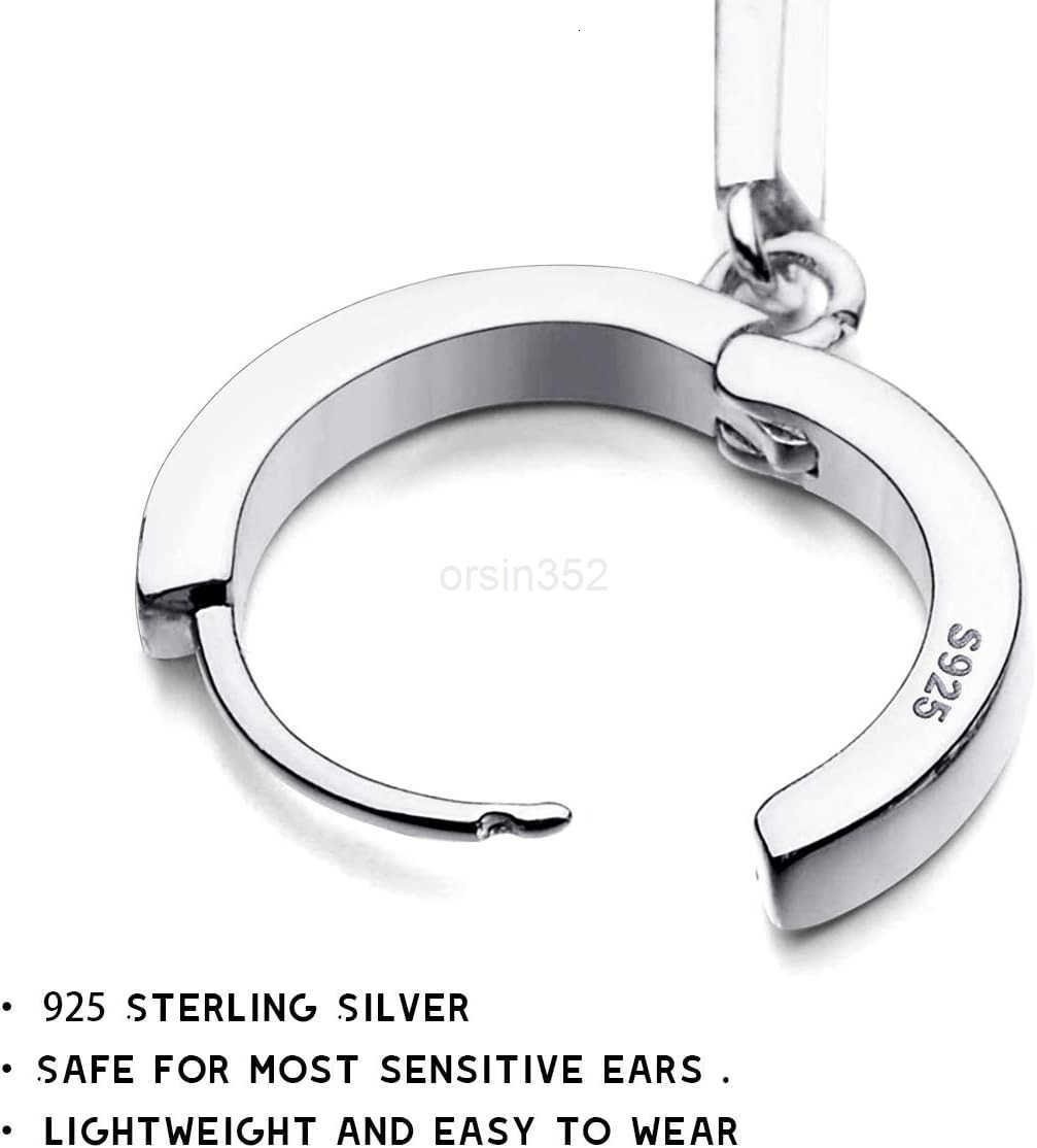 925 Sterling Silver Cross Earrings Dainty Light Weight Huggie Hoop Cross Earrings for Women MenW250911