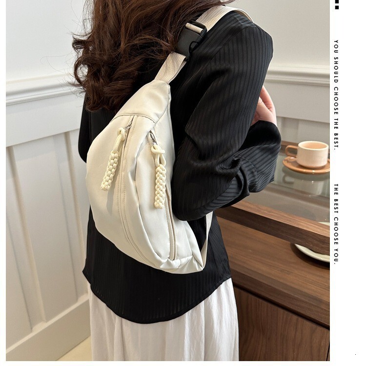 Chest Designer Bag Bag Foreign Trade New Fashion Crossbody Bag Free Shipping Ins Solid Color Simple Student Shoulder Bag Niche Versatile Sports Luxury