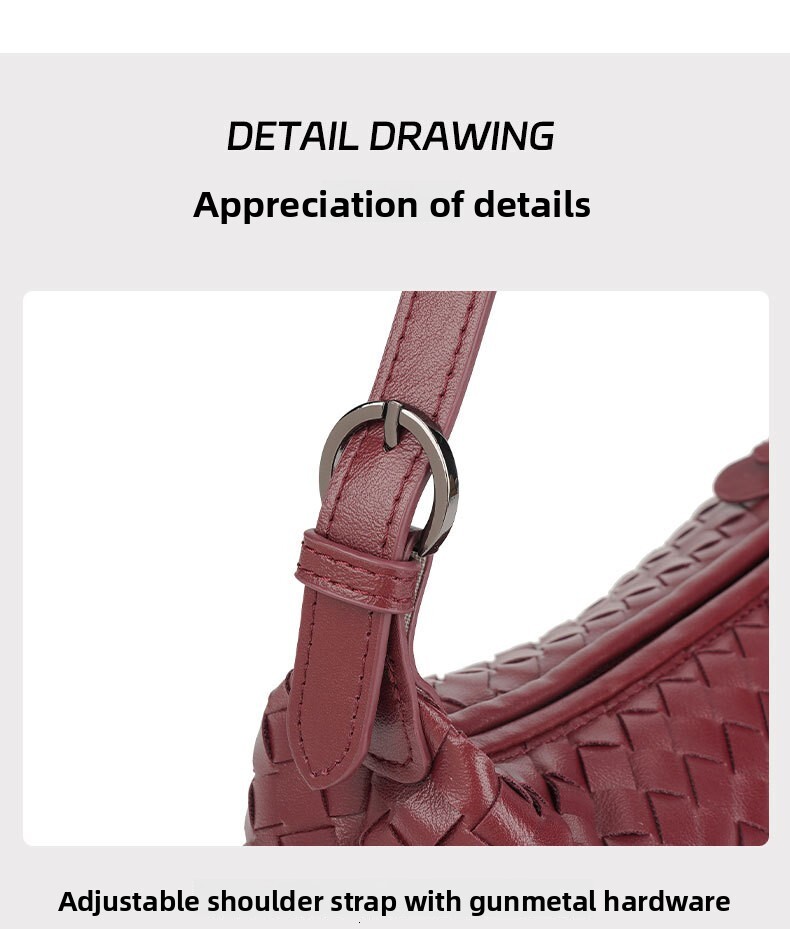 Woven Bag Luxury Designer Bag Pu Leather Underarm Single-shoulder Crossbody Bag for Women