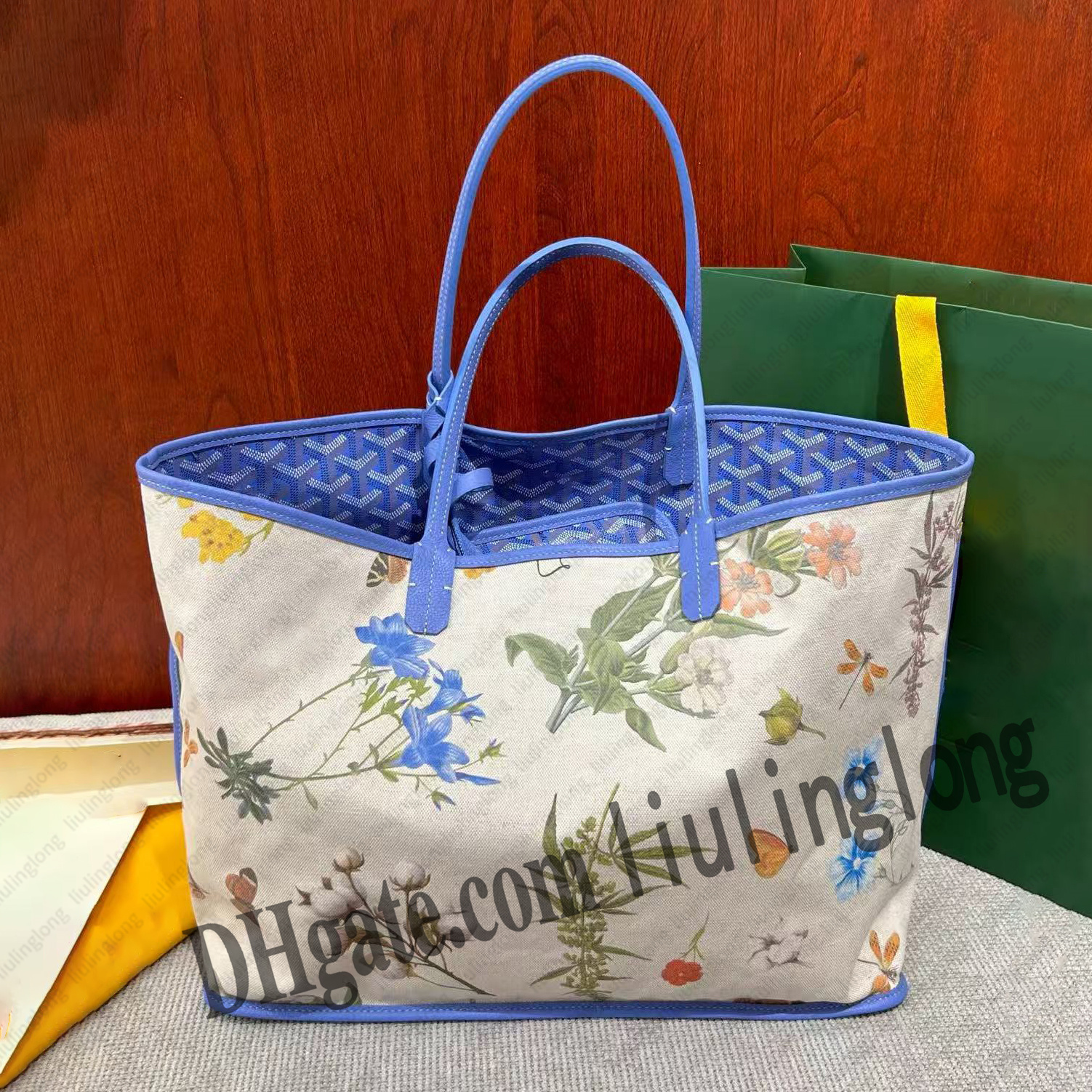 tote bag designer luxury tote bag roof iris flower leather lady leather shoulder handbag high capacity composite shopping bag large tote top quality