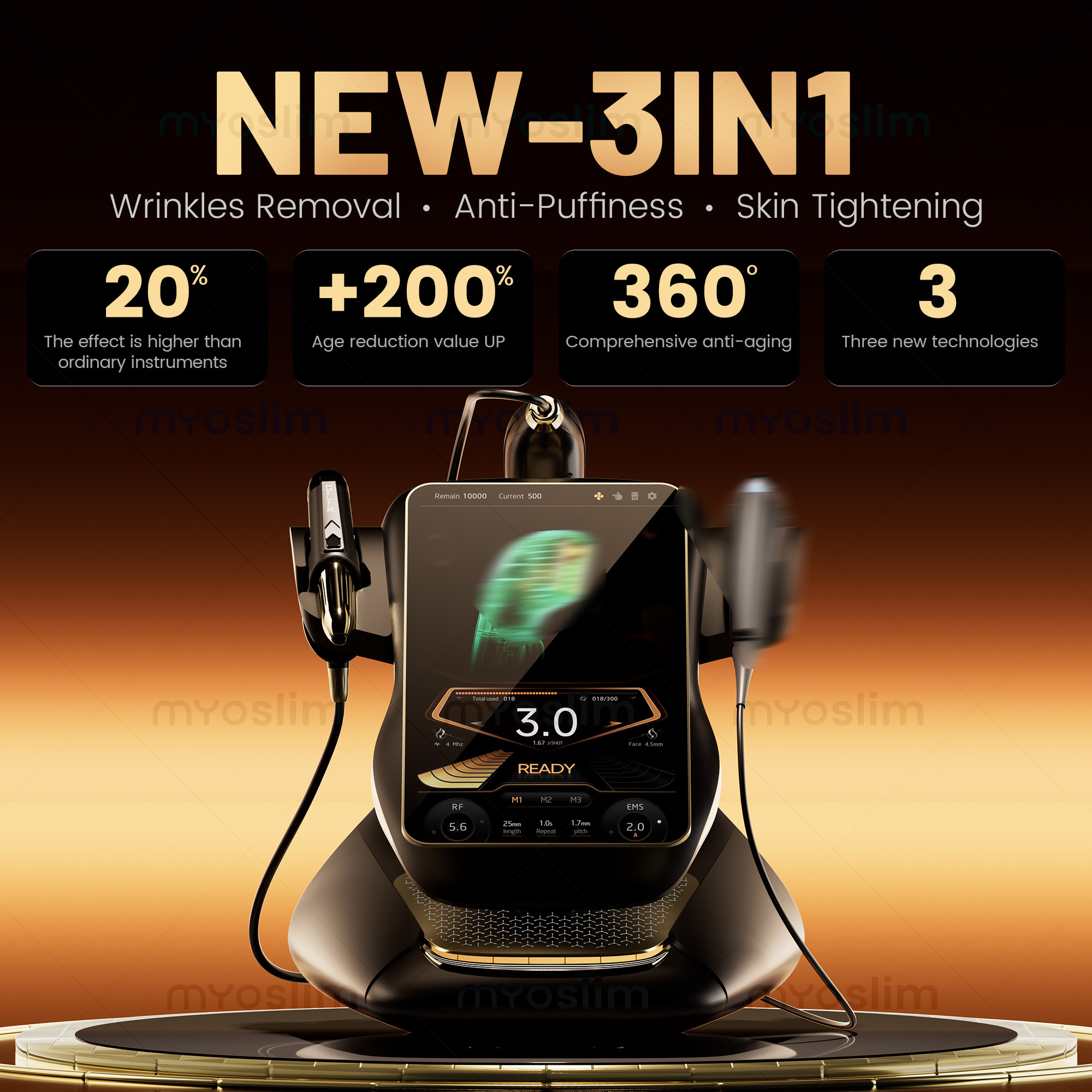 New HIFU Machine 25D High Intensity Focused Ultrasound Skin Lifting Tightening Machine Body Slimming HIFU Wrinkle Removal Device