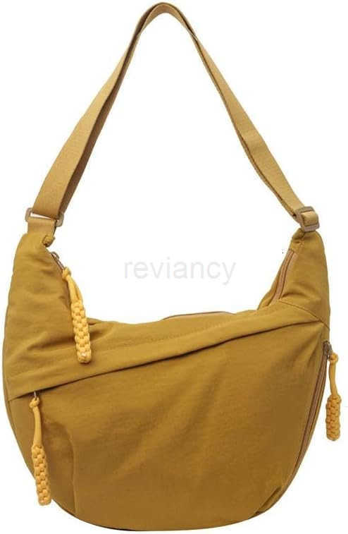Nylon Crescent Crossbody Bag for Women Shoulder Tote Handbag Casual Sling Bag Dumpling Purse Bag for Outdoor TravelW250911