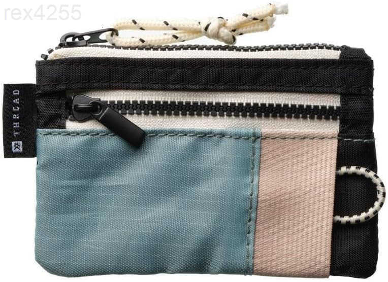Thread Wallets Pouch Wallet Compact Zip Wallet with Clear ID Window Coin Card Pockets and Key Stash Lightweight RipStop Travel Wallet for Men Women Bl