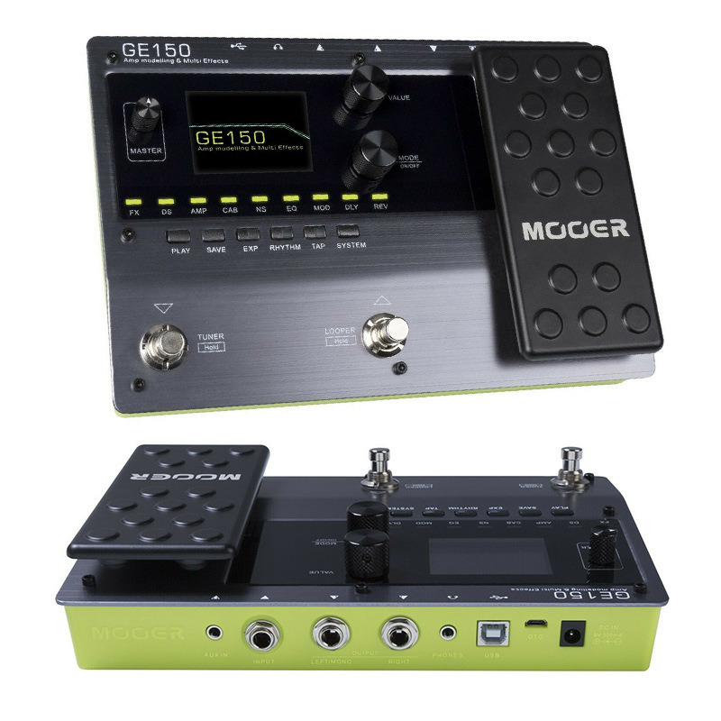 MOOER GE150 Guitar Pedal Amp Modelling&Multi Effects Pedal 55 Amplifier Models 80s Looper Guitar Effect Pedal Guitar Accessories