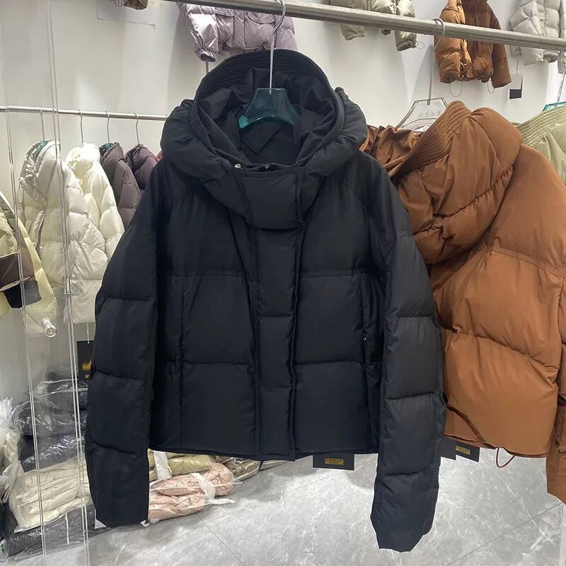 Winter Thickened Hooded Jacket 2025 New Temperament Women Jackets White Duck Down Women's Coat H574
