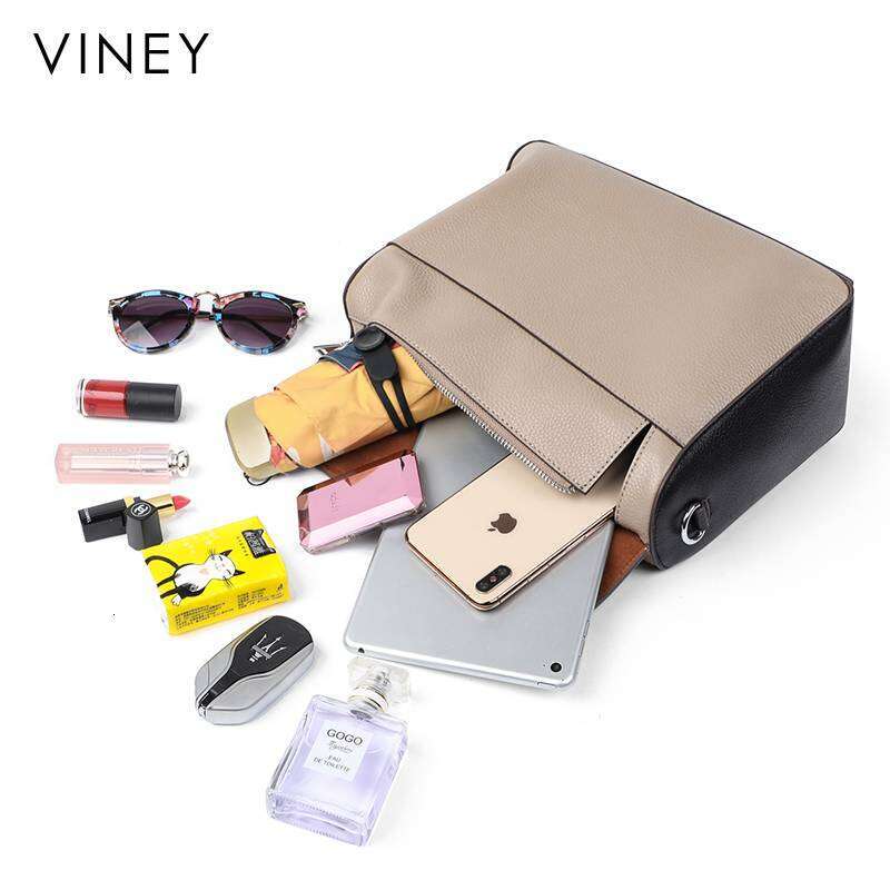 VINEY Women's 2025 New Crossbody Large Capacity Hot-Selling Fashion Hand-Held Genuine Leather Shoulder Bag