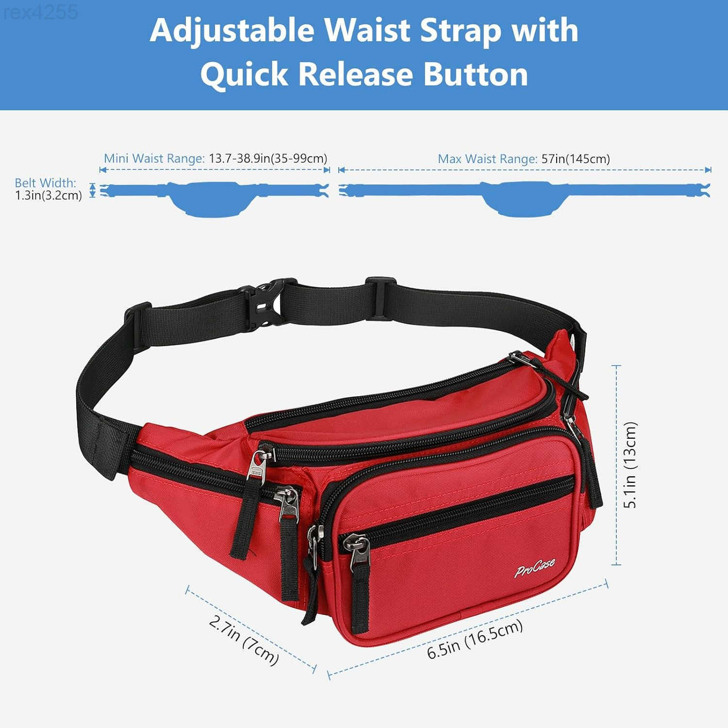 Fanny Pack Waist Packs for Men Women Waist Bag Hip Pack for Travel Hiking Running Outdoor SportsW250912