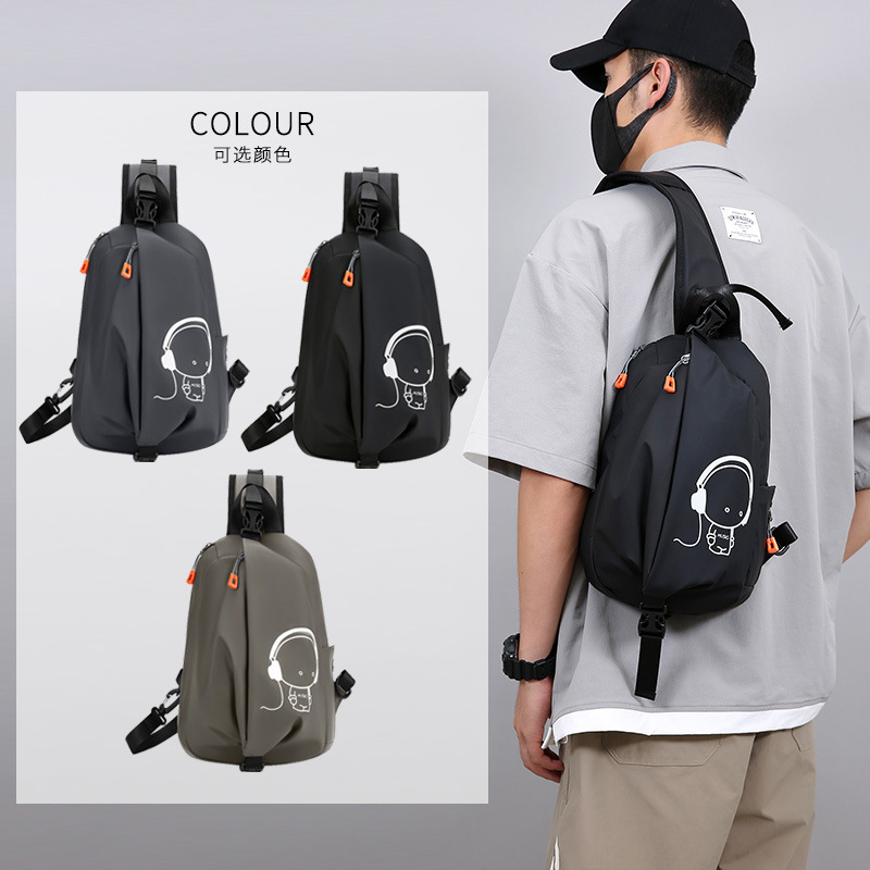 Men S Leather Chest Bag Multi Functional Sports Outdoor Leisure Large Capacity Free Shipping Luxury Bag Wear Resistant Single Designer Bag Shoulder Cr