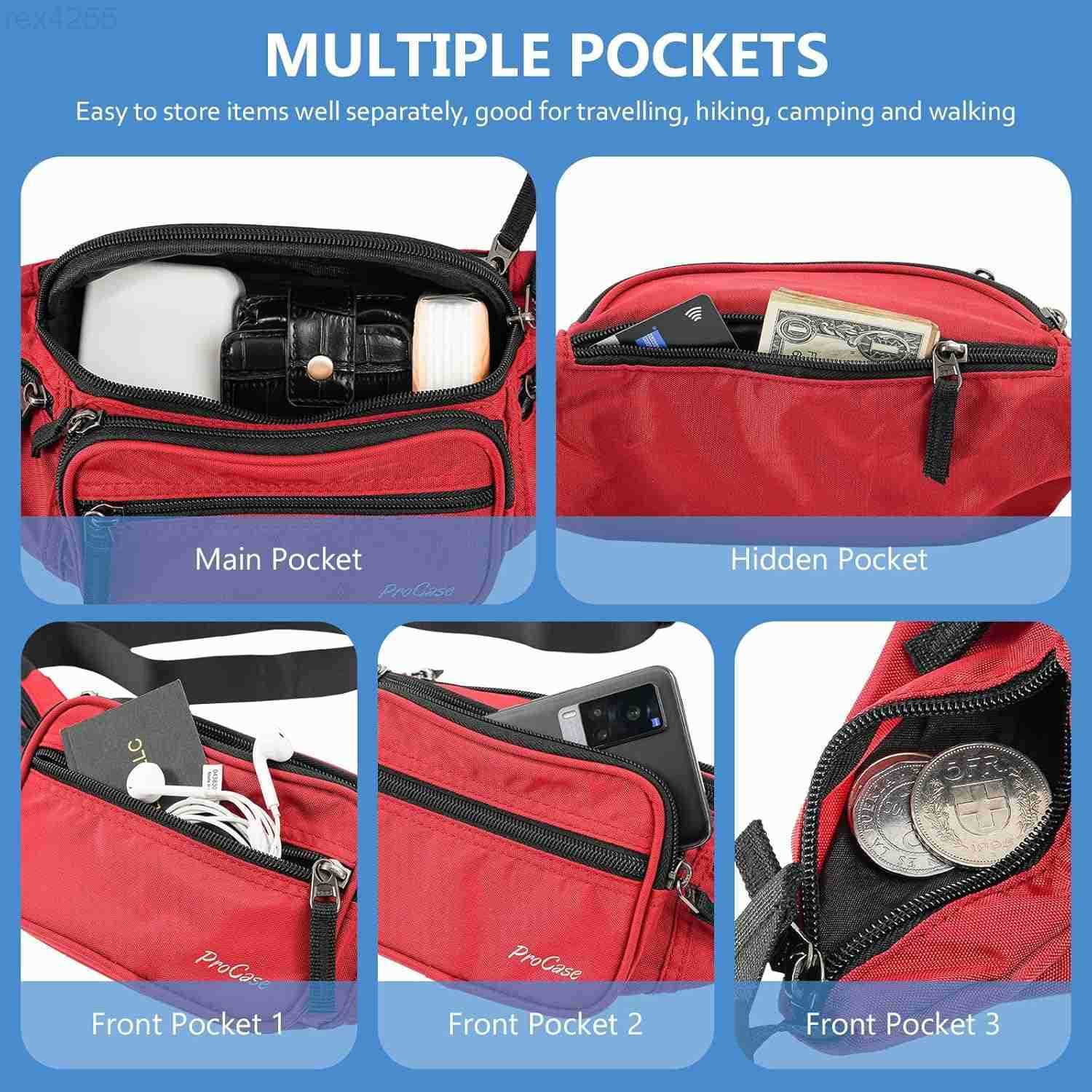 Fanny Pack Waist Packs for Men Women Waist Bag Hip Pack for Travel Hiking Running Outdoor SportsW250912