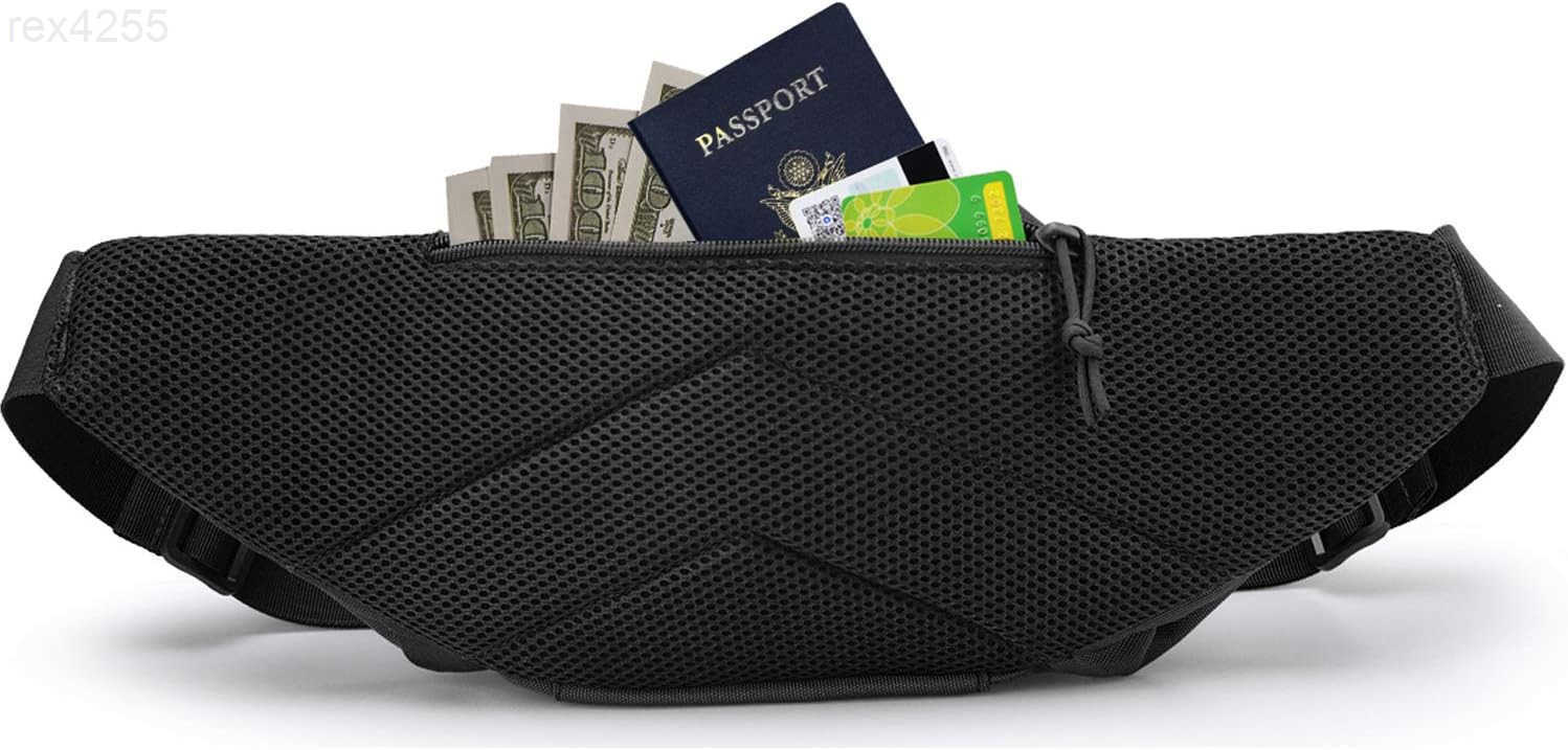 Fanny Pack Gun Holster for Men Adjustable Waist Bag Zippered Pockets Everyday Hip Pouch for Workout Travel Outdoor Running Hunting BlackW250912