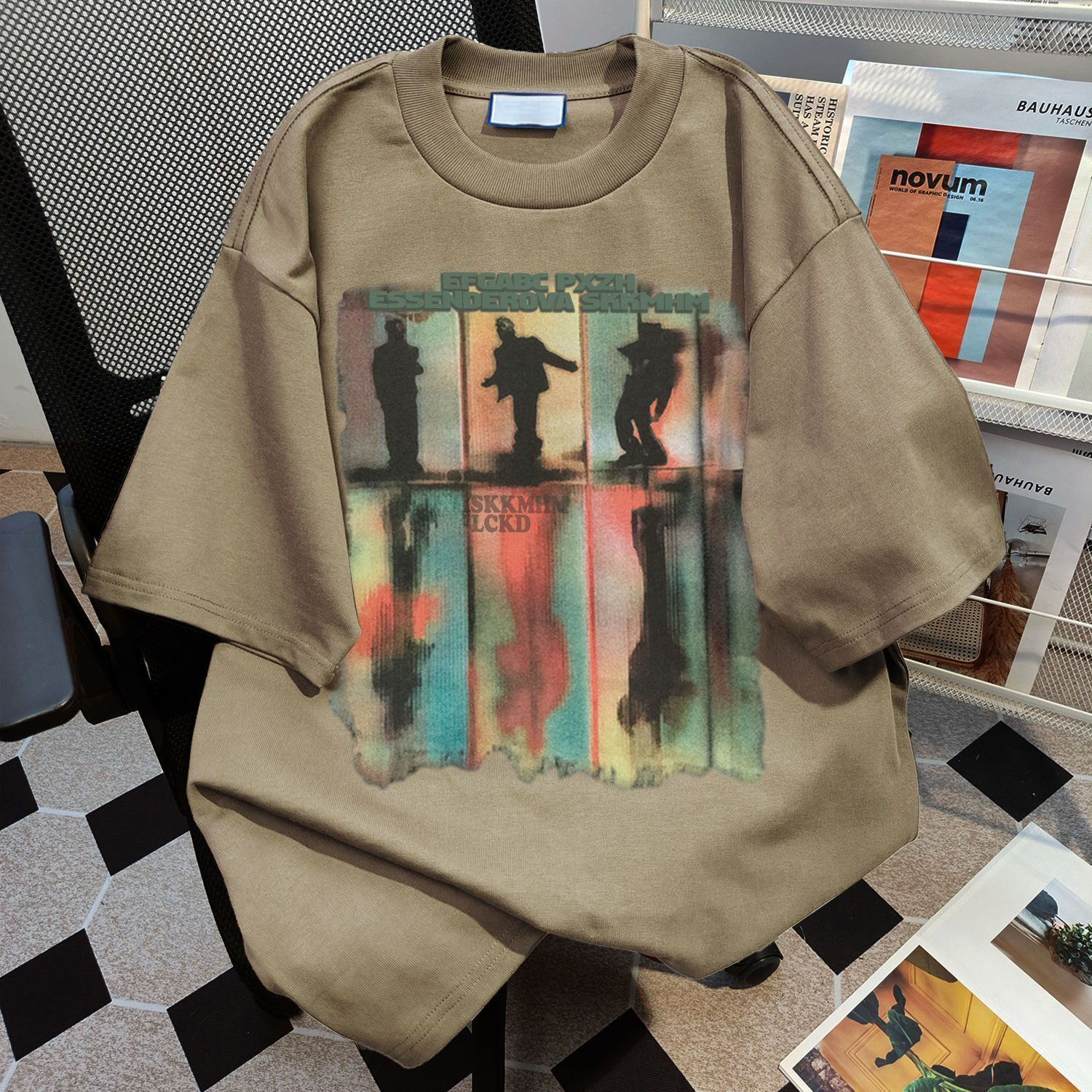 2025 new cotton print short sleeved summer designer men's T-shirt Korean version slim fit fashionable printable trendy T-shirt